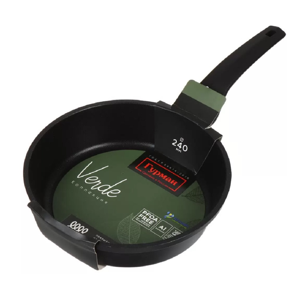 Сковорода Гурман Verde ГМ2401 антипригарное покрытие, индукция, 24 см