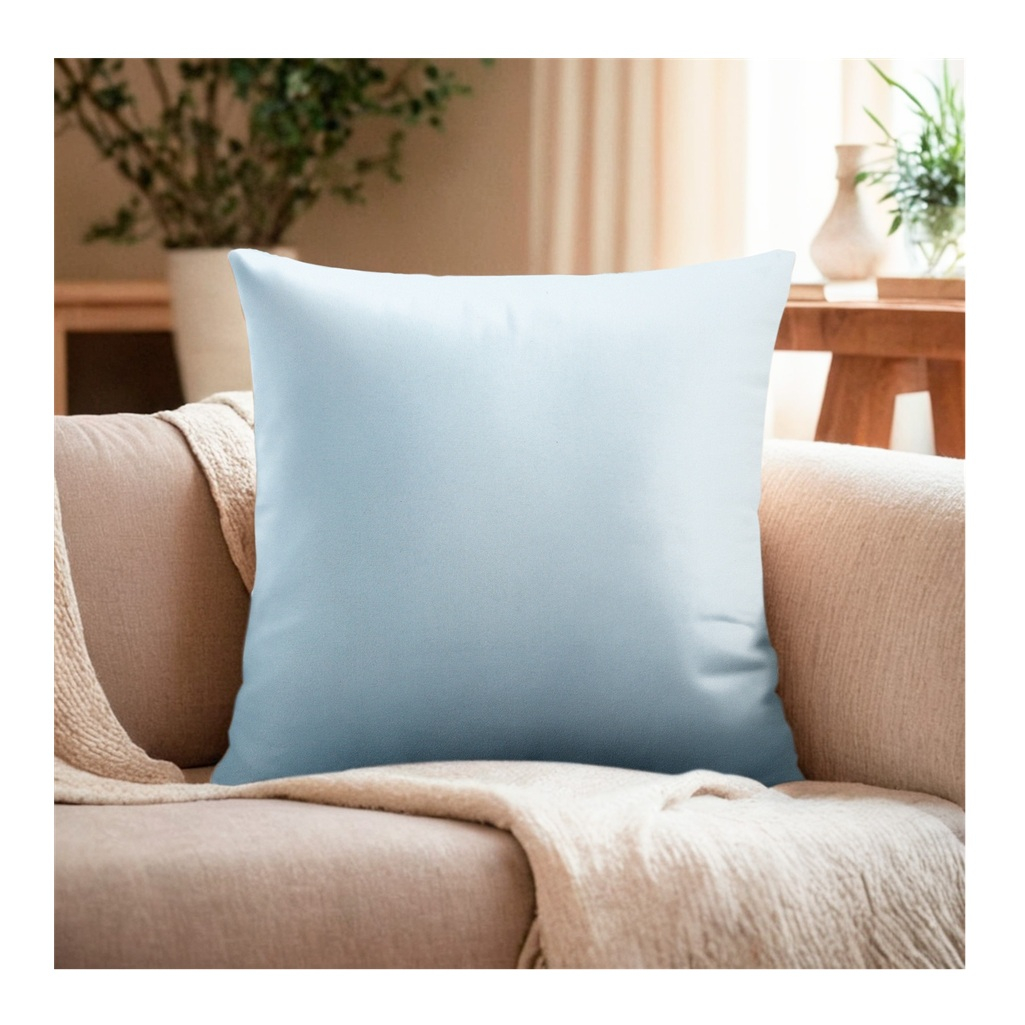 Подушка декоративная Этель 10353238, велюр, светло-голубая, 40х40 см