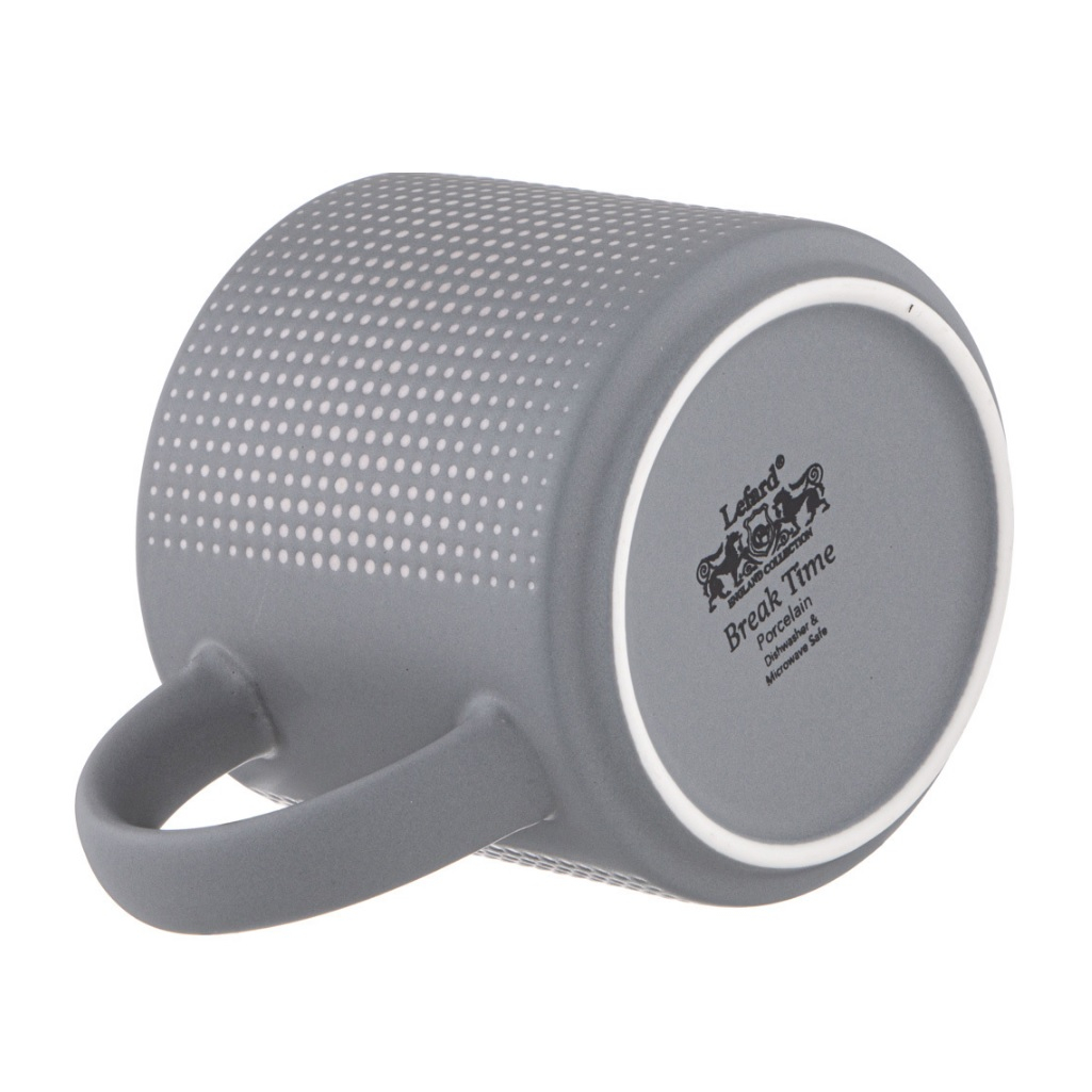 Кружка Lefard Break Time, серая, в горошек, фарфор, 470 мл, 260-964 