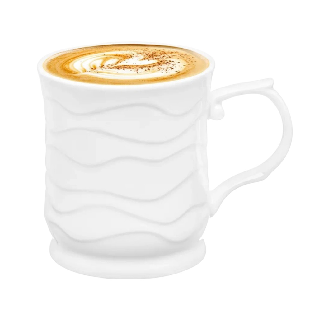 Кружка Elan Gallery Айсберг волны, фарфор, 380 мл, 125х85х100 мм, 540874