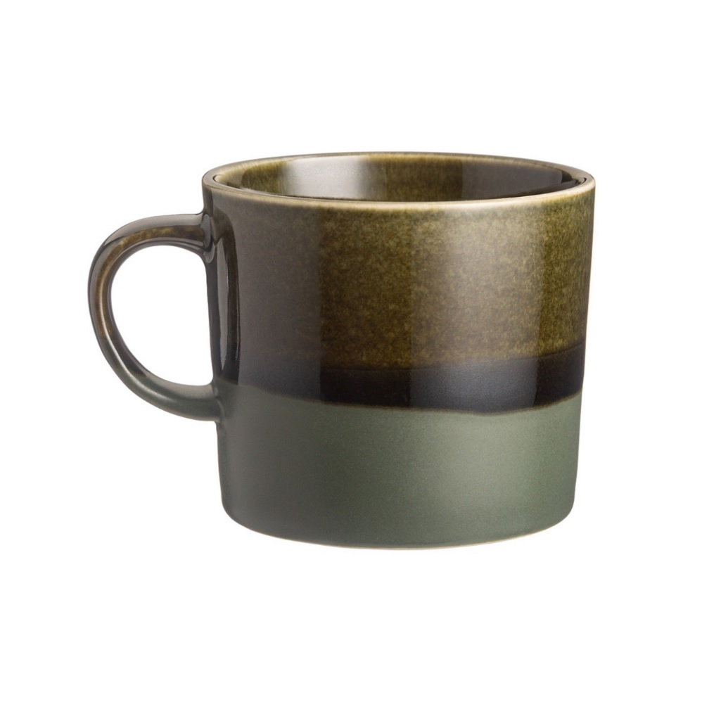 Кружка Bronco Country Stoneware, 380 мл, керамика, зеленый с коричневым, 445-112