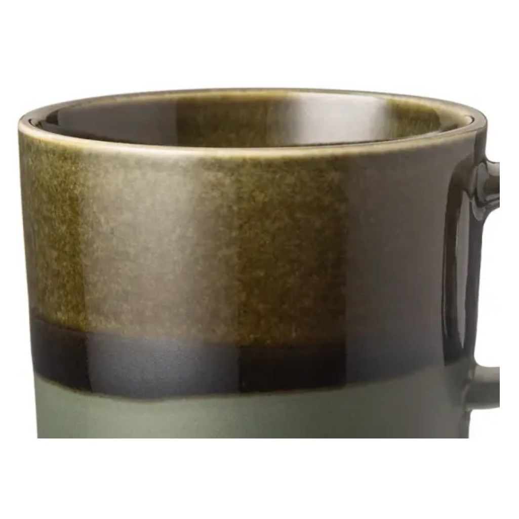 Кружка Bronco Country Stoneware, 380 мл, керамика, зеленый с коричневым, 445-112