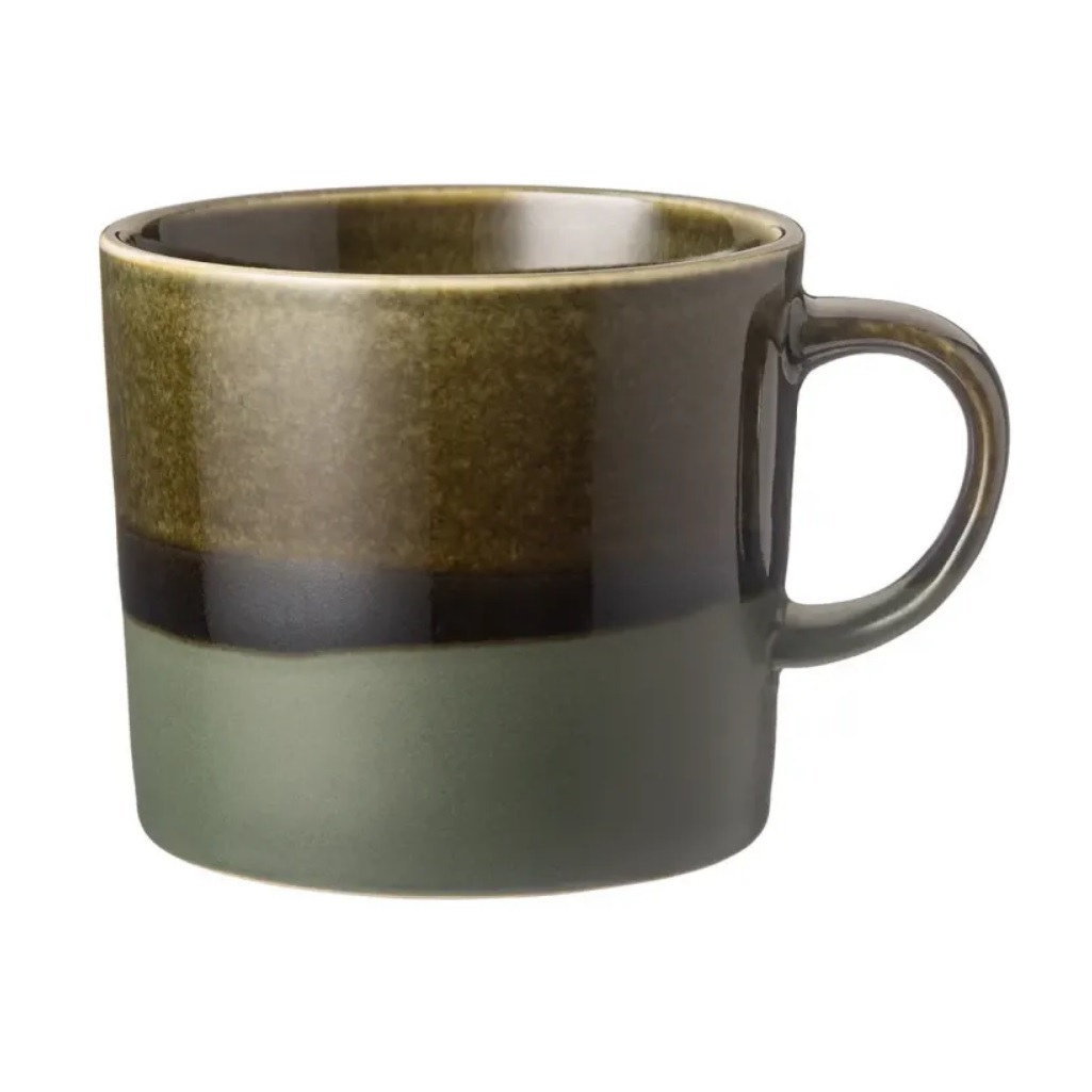 Кружка Bronco Country Stoneware, 380 мл, керамика, зеленый с коричневым, 445-112