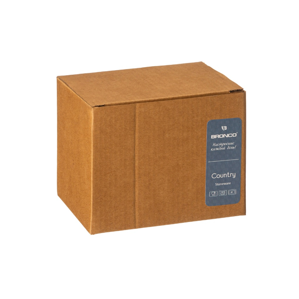 Кружка Bronco Country Stoneware, 380 мл, керамика, коричневый с бежевым, 445-111