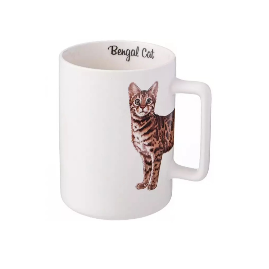 Кружка Lefard Bengal Cat, 400 мл, фарфор, белый, 80х70х108 мм, 260-935