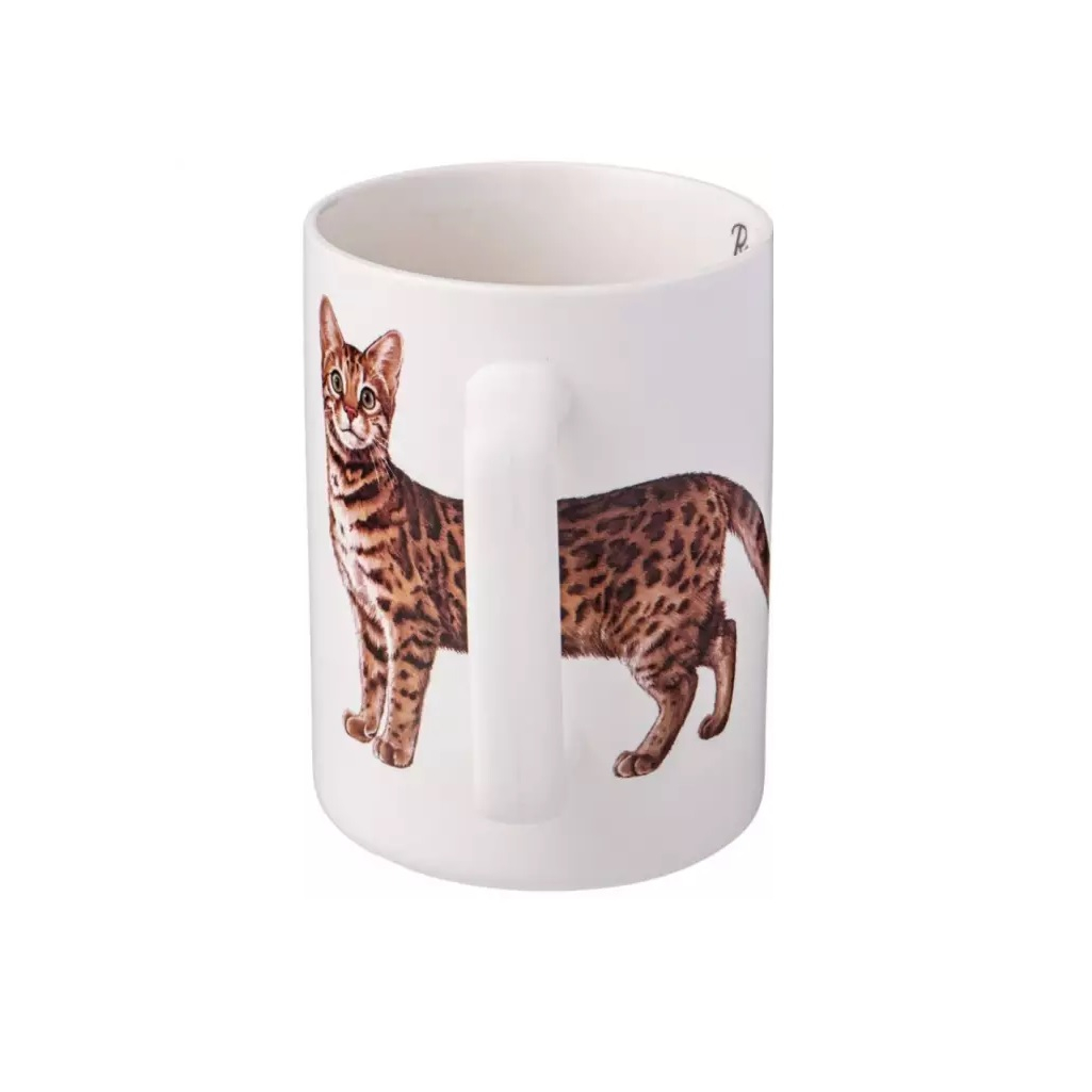 Кружка Lefard Bengal Cat, 400 мл, фарфор, белый, 80х70х108 мм, 260-935