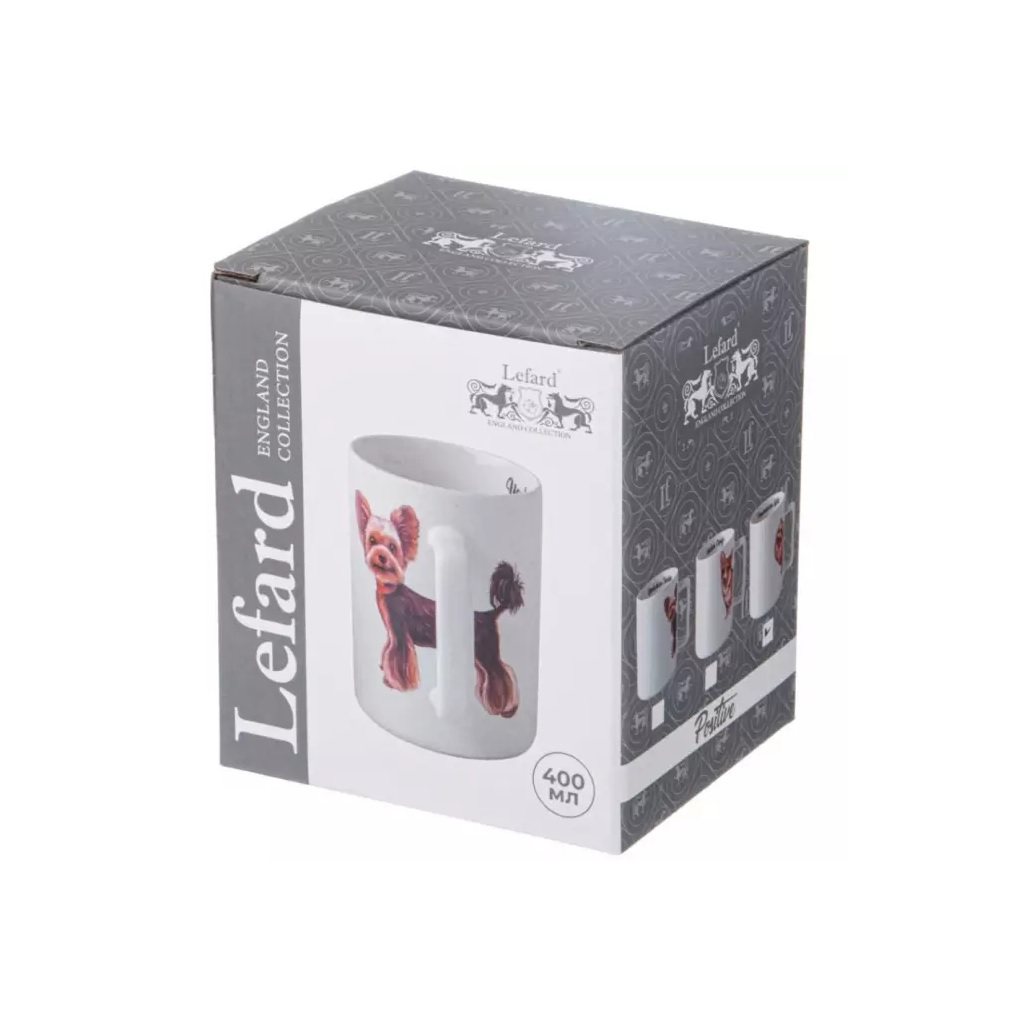 Кружка Lefard Pomeranian Spitz 400 мл, фарфор, белый, 80х70х108 мм, 260-938