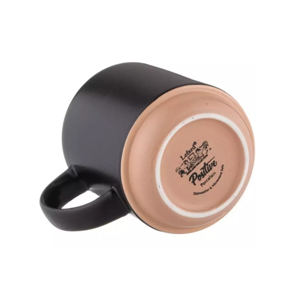 Кружка Lefard Be Happy, Positive, фарфор, черная, 410 мл, 260-977 