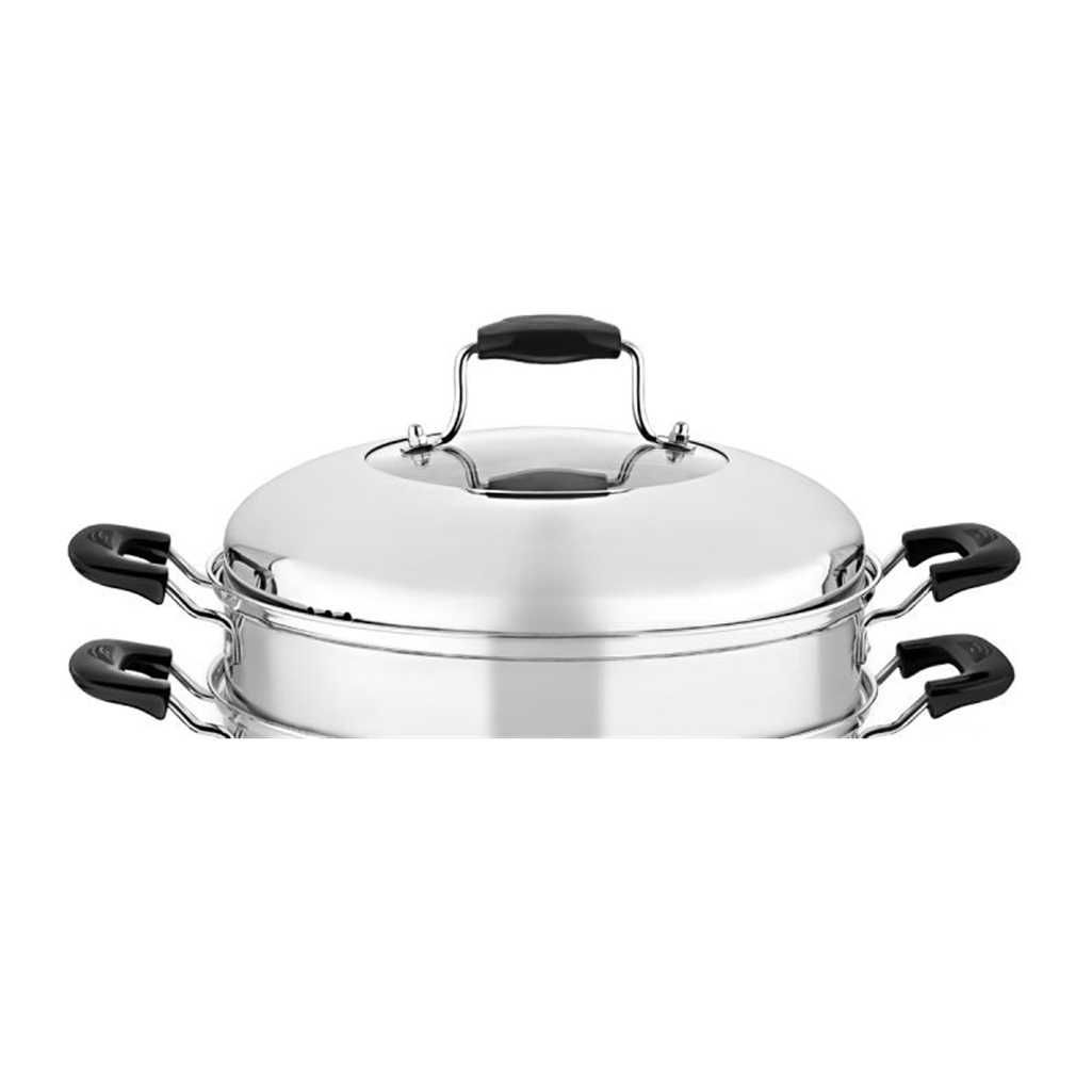 Мантоварка Lara LR03-40 с крышкой, 3 секции, нержавеющая сталь, 11 л