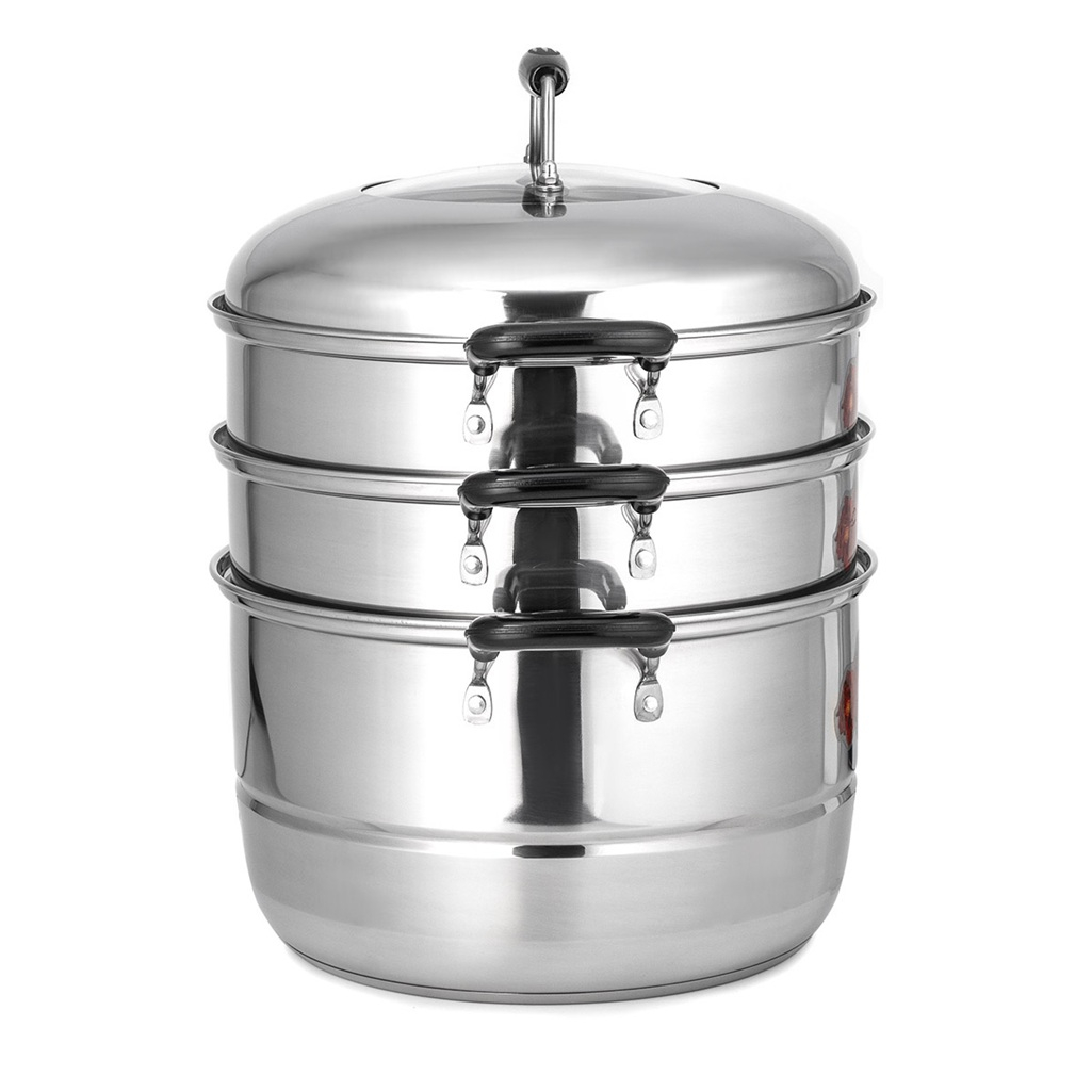 Мантоварка Lara LR03-40 с крышкой, 3 секции, нержавеющая сталь, 11 л