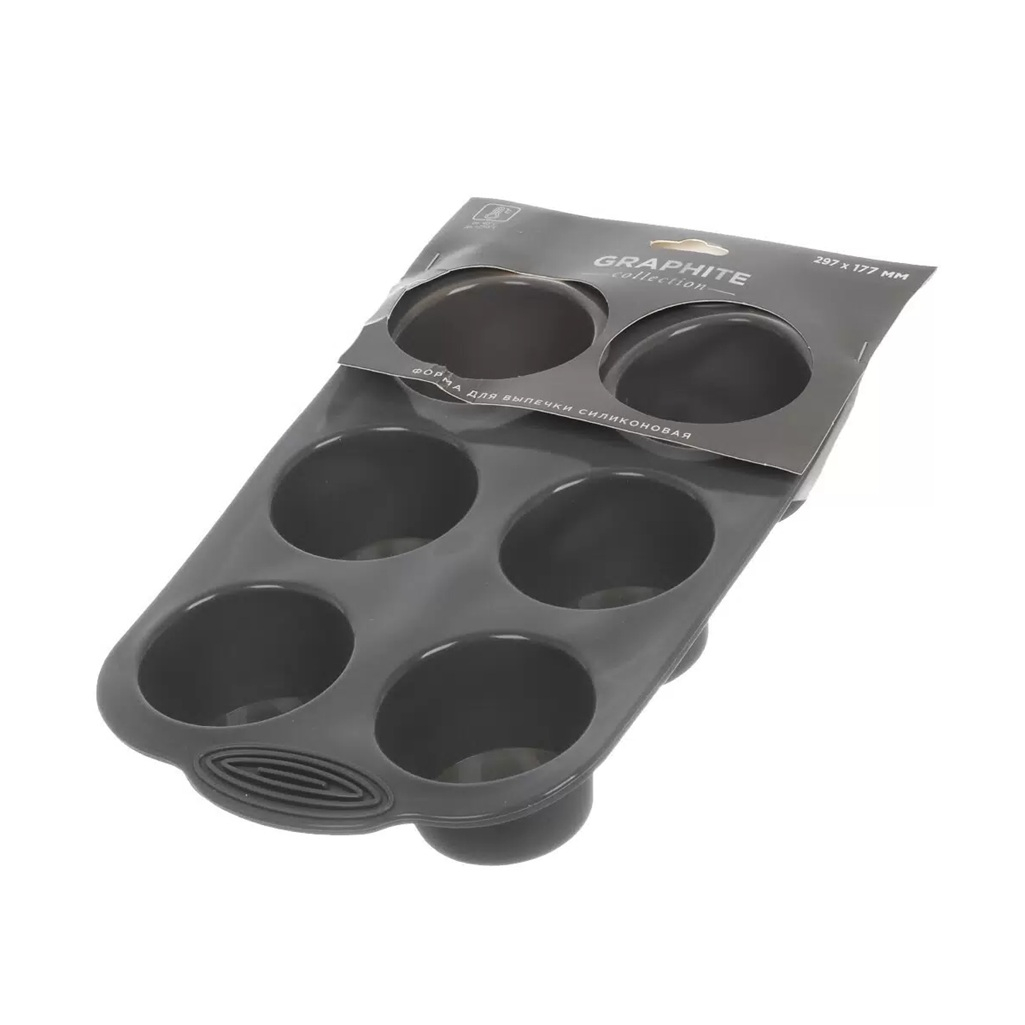 Форма для выпечки Daniks Графит, прямоугольная, силикон, 38х177х297 мм