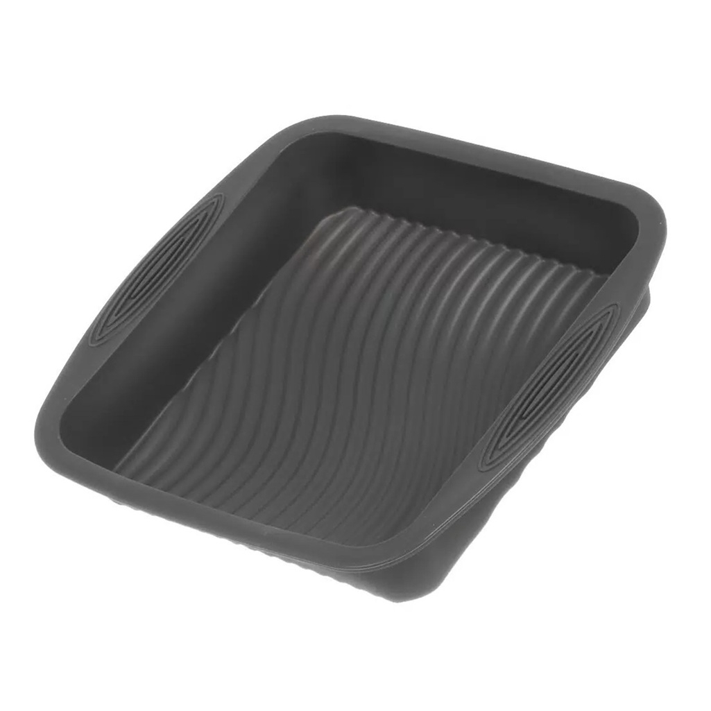 Форма для выпечки Daniks Графит, квадратная, силикон, серая, 50х245х265 мм