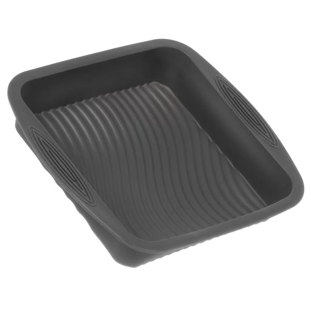 Форма для выпечки Daniks Графит, квадратная, силикон, серая, 50х245х265 мм