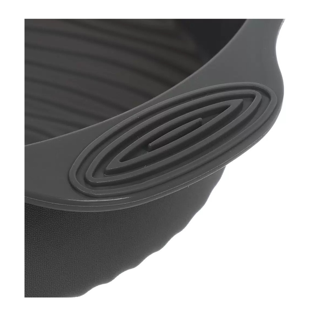 Форма для выпечки Daniks Графит, круглая, силикон, серая, 60х240х285 мм