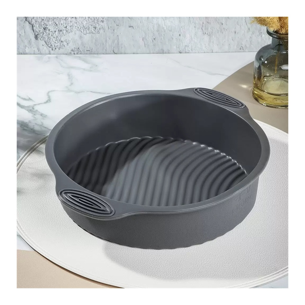 Форма для выпечки Daniks Графит, круглая, силикон, серая, 60х240х285 мм