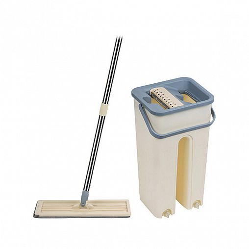 Комплект для уборки Рыжий кот Clean hands beige, ведро с отжимом, швабра 264610