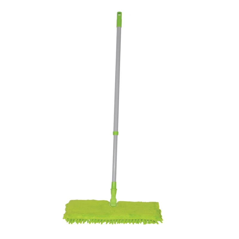 Швабра двусторонняя Любаша телескопический черенок 120 см, микрофибра 40 см