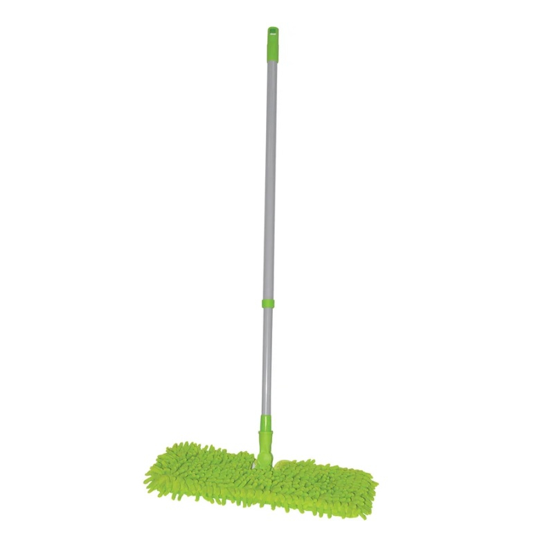 Швабра двусторонняя Любаша телескопический черенок 120 см, микрофибра 40 см