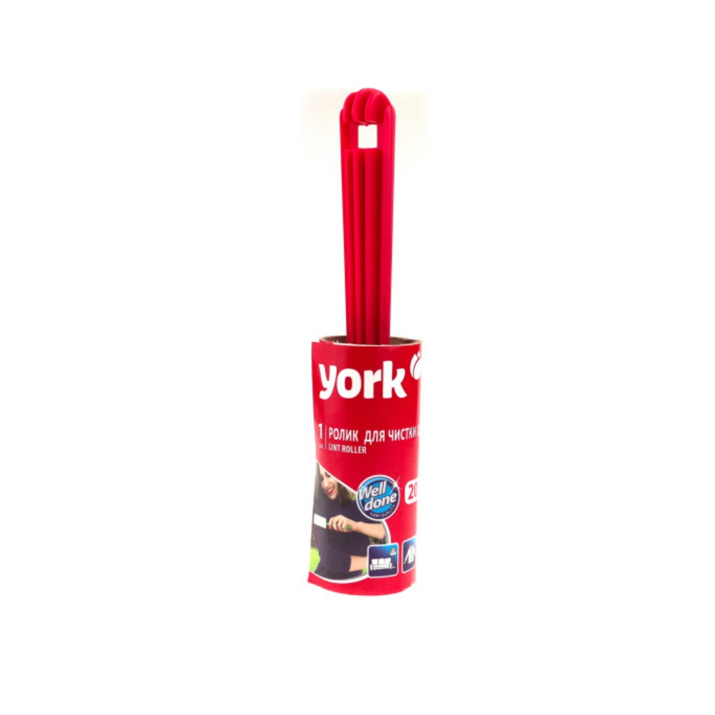 Ролик для чистки одежды York Lint Roller, в комплекте 1 сменный блок, 20 листов