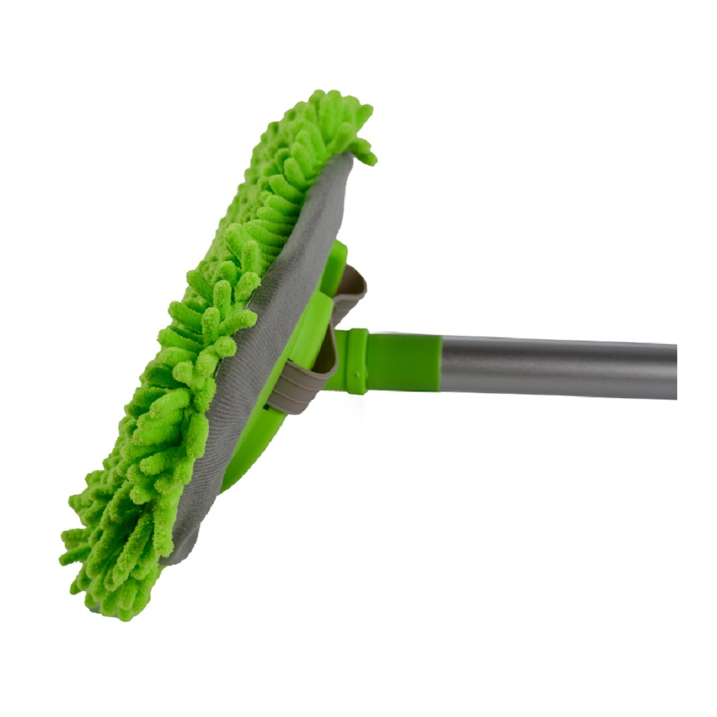Швабра для пола Doм-Doм насадка микрофибра 17х25 см, телескопический черенок 70-160 см