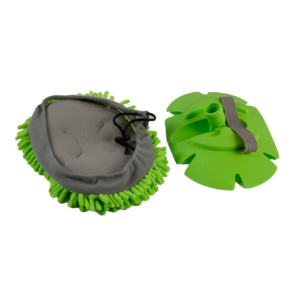 Швабра для пола Doм-Doм насадка микрофибра 17х25 см, телескопический черенок 70-160 см