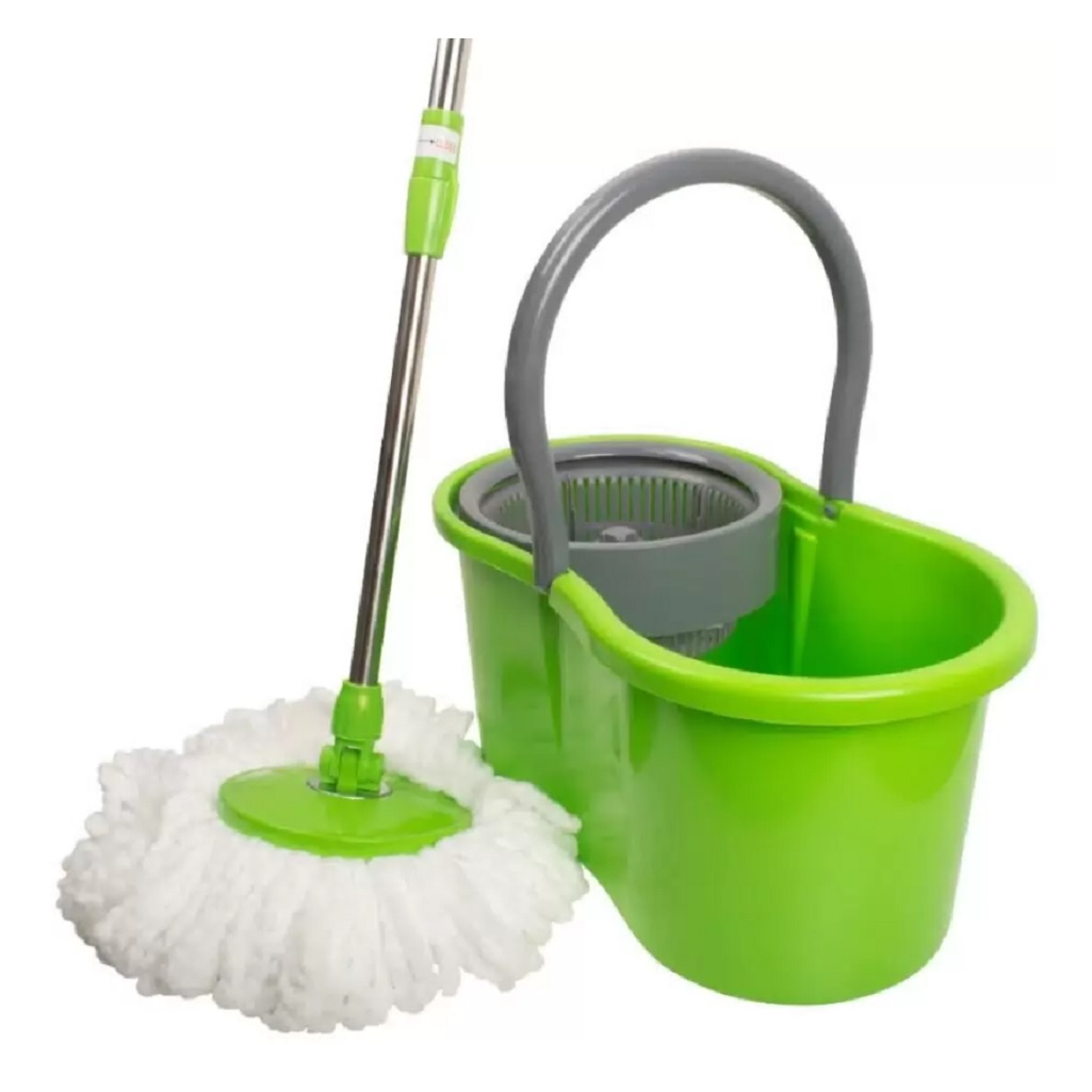 Набор для уборки York Azur, круглая швабра с вращающимся отжимом, микрофибра