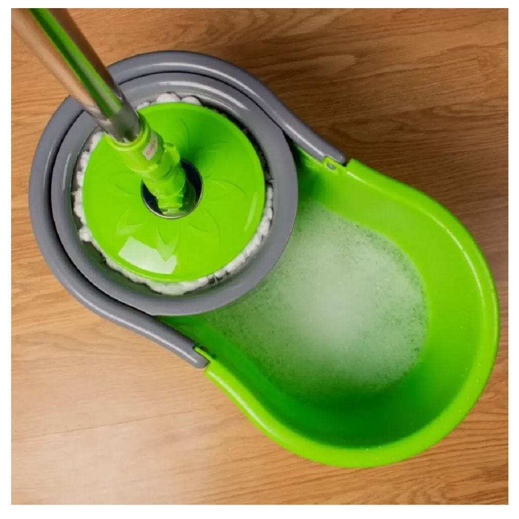 Набор для уборки York Azur, круглая швабра с вращающимся отжимом, микрофибра