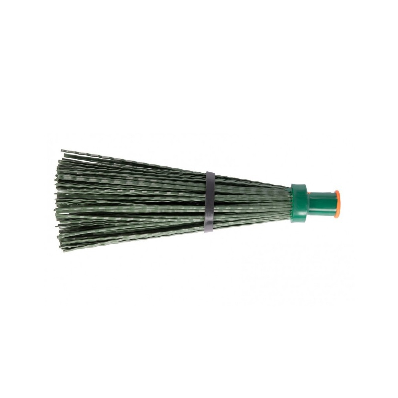 Метла полипропиленовая Сибртех круглая, с фиксирующим ободом, без черенка 140х310 мм 63206