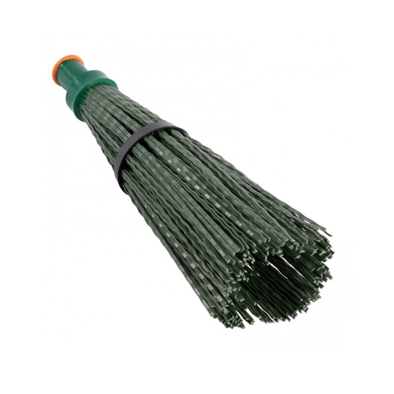 Метла полипропиленовая Сибртех круглая, с фиксирующим ободом, без черенка 140х310 мм 63206