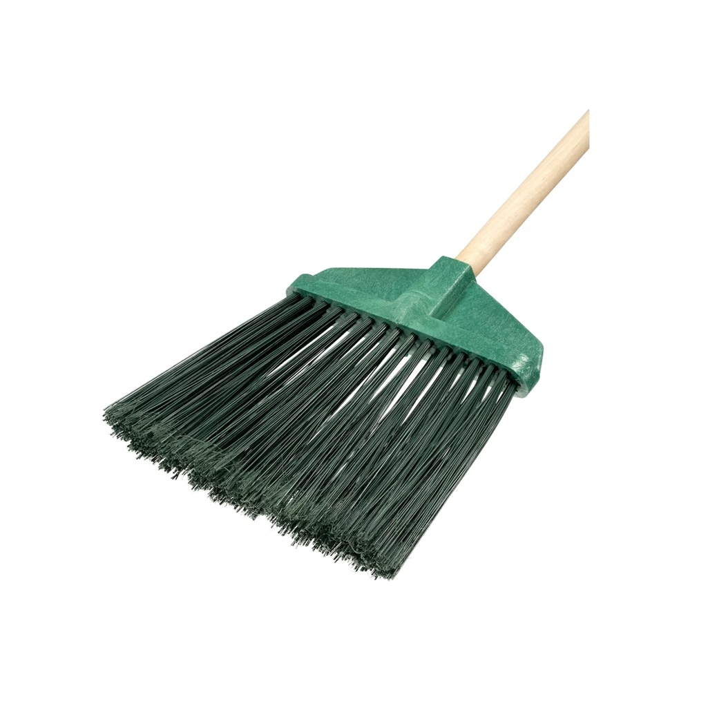 Метла веерная Сибртех 63230 с деревянным черенком, полипропилен, 200х345х1420 мм