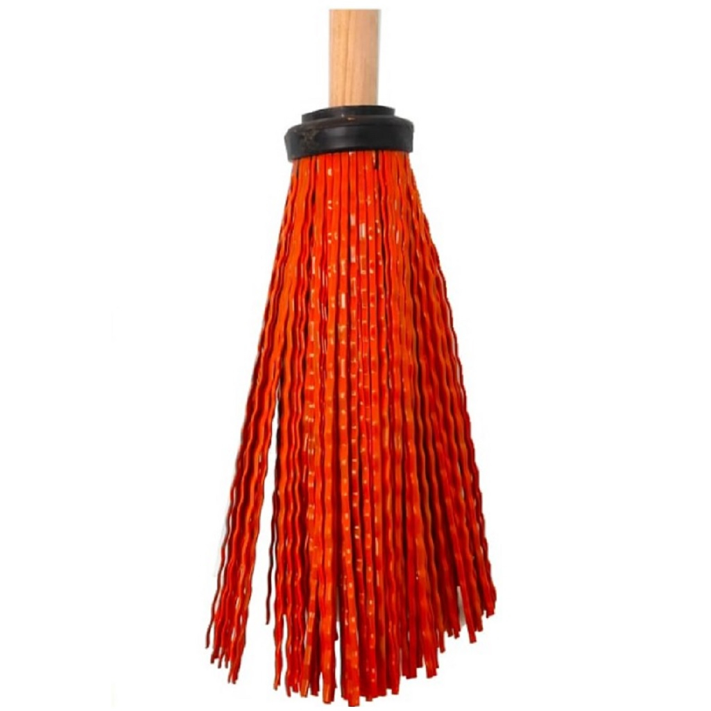 Метла круглая с деревянным черенком 76010 Для уборки приусадебных участков, садовых дорожек