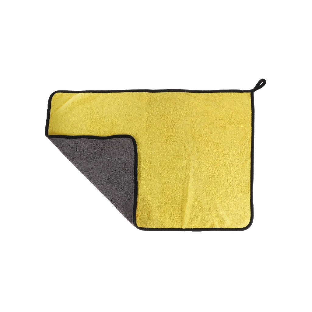 Тряпка для мытья автомобиля Cartage 5179746, микрофибра, 400 г/кв.м, 400х600 мм, желто-серая