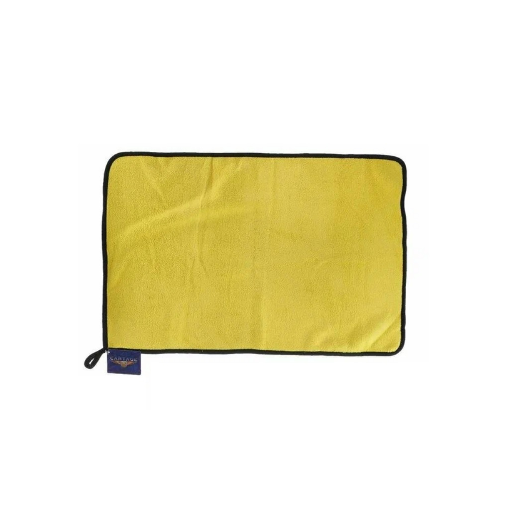Тряпка для мытья автомобиля Cartage 5179746, микрофибра, 400 г/кв.м, 400х600 мм, желто-серая