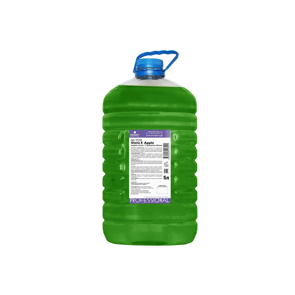 Мыло жидкое Prosept Diona E с ароматом яблока 5 л ПЭТ 147-5/5