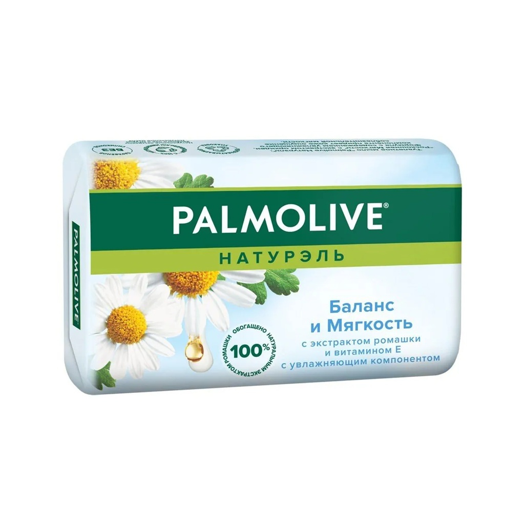Мыло туалетное Palmolive Баланс мягкости, ромашка и витамины, 90 г