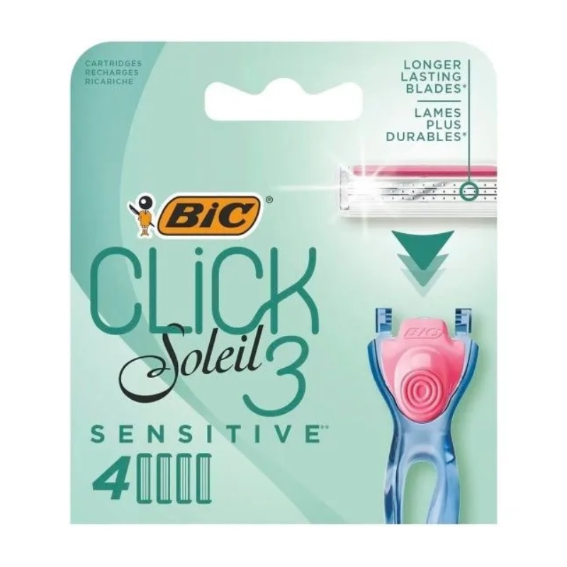 Сменные кассеты Bic Click Sensitive 3 женские 4 шт/уп