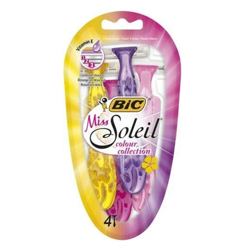 Станки одноразовые Bic Miss Soleil Colour (4 шт.) с тремя лезвиями
