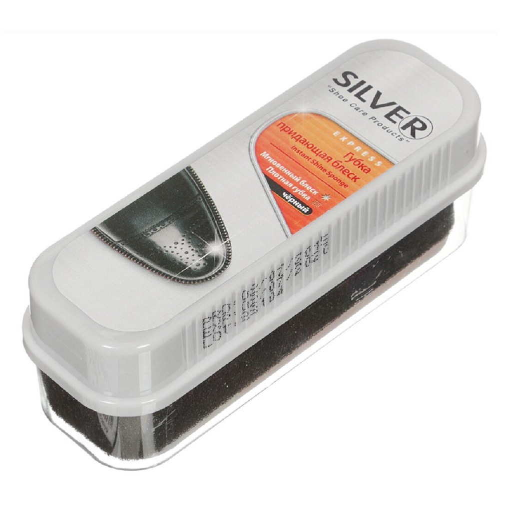 Губка Silver для обуви, придающая блеск, черная 48 шт. PS3001-01