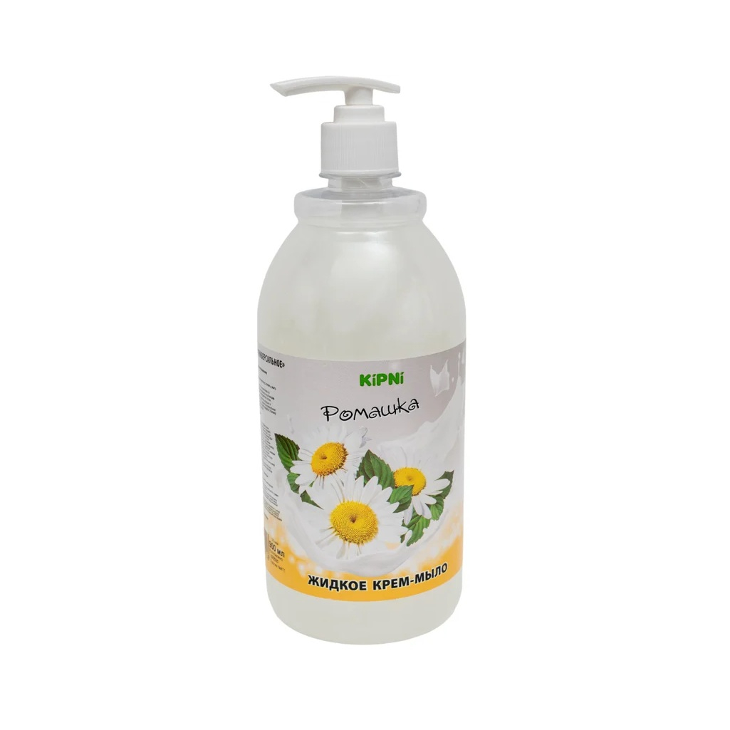 Крем-мыло жидкое Kipni Ромашка универсальное, с дозатором, 900 мл