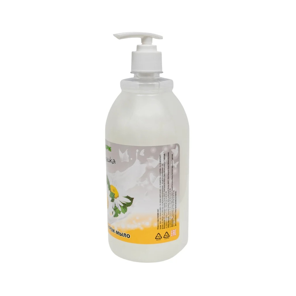 Крем-мыло жидкое Kipni Ромашка универсальное, с дозатором, 900 мл