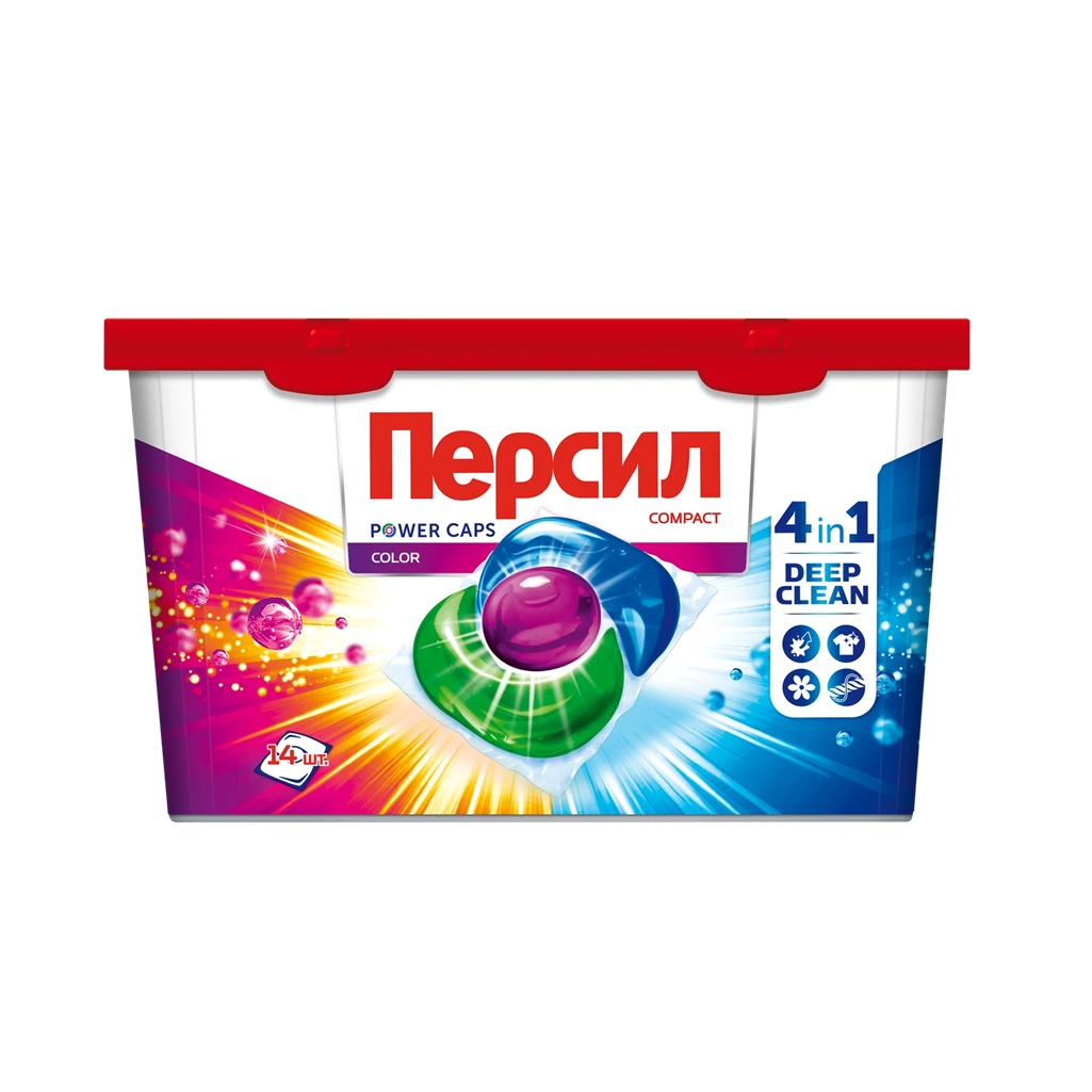 Средство для стирки Персил Power Caps 4в1 Color, капсулы, 14 шт