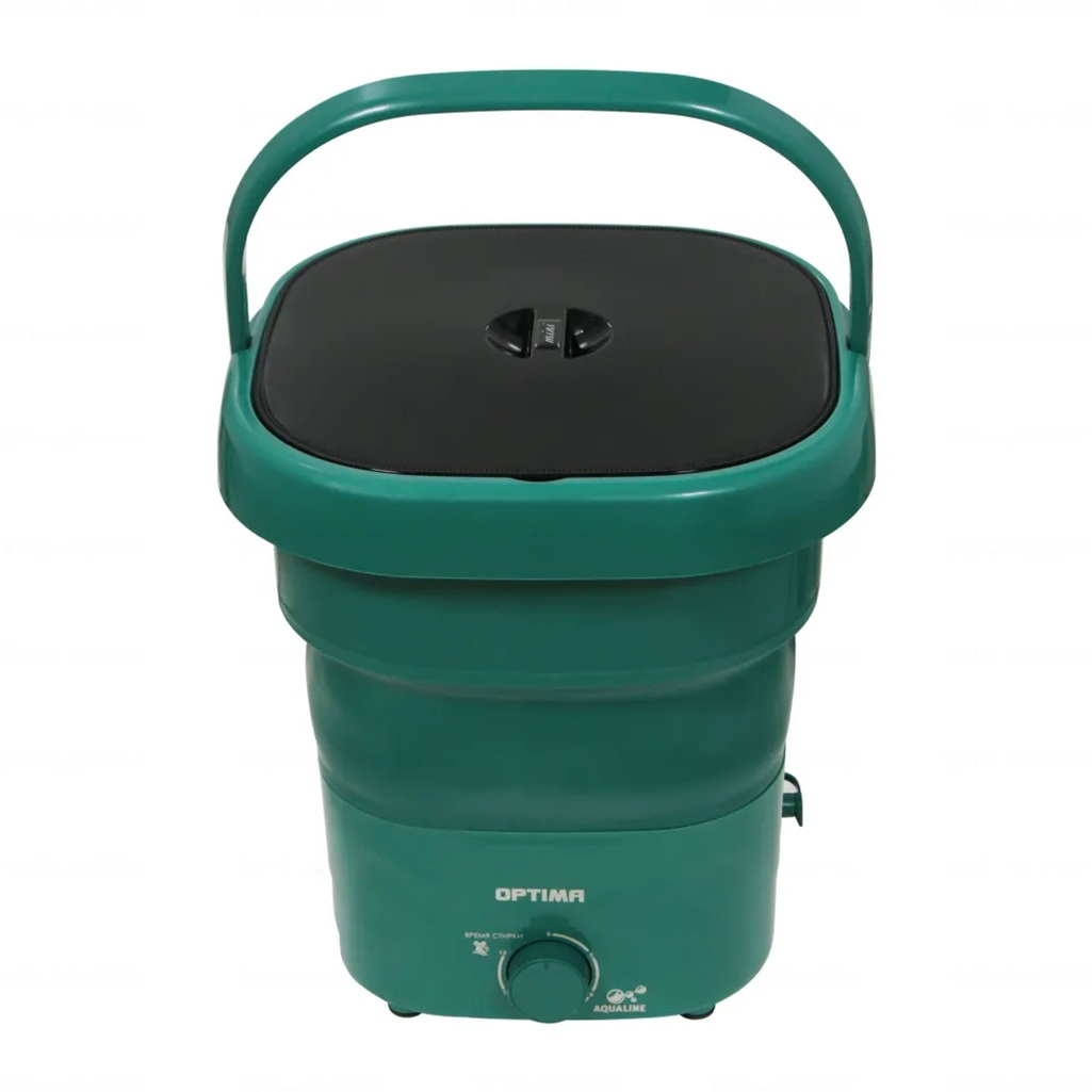 Стиральная машина Optima МС-30СК 170 Вт, малютка 2.5 кг, вертикальная, складная, темный изумруд