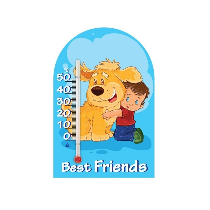 Термометр комнатный Зоо Мир магнит + липучка от 0°C до 50°C