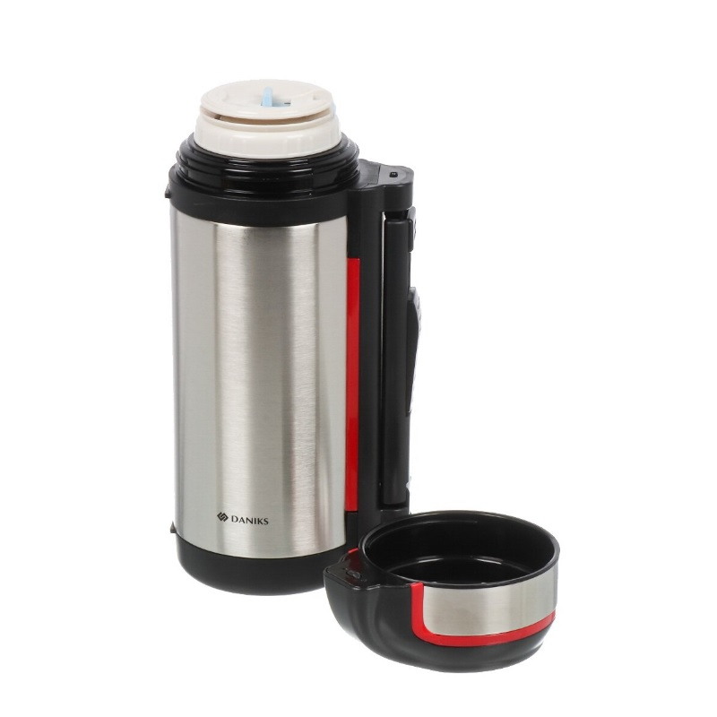Термос Daniks SL-120GH нержавеющая сталь, 1,2 л