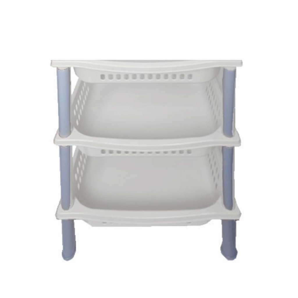 Этажерка 4 полки 85х36х30 см пластик белый мрамор MPG7341 Мультипласт