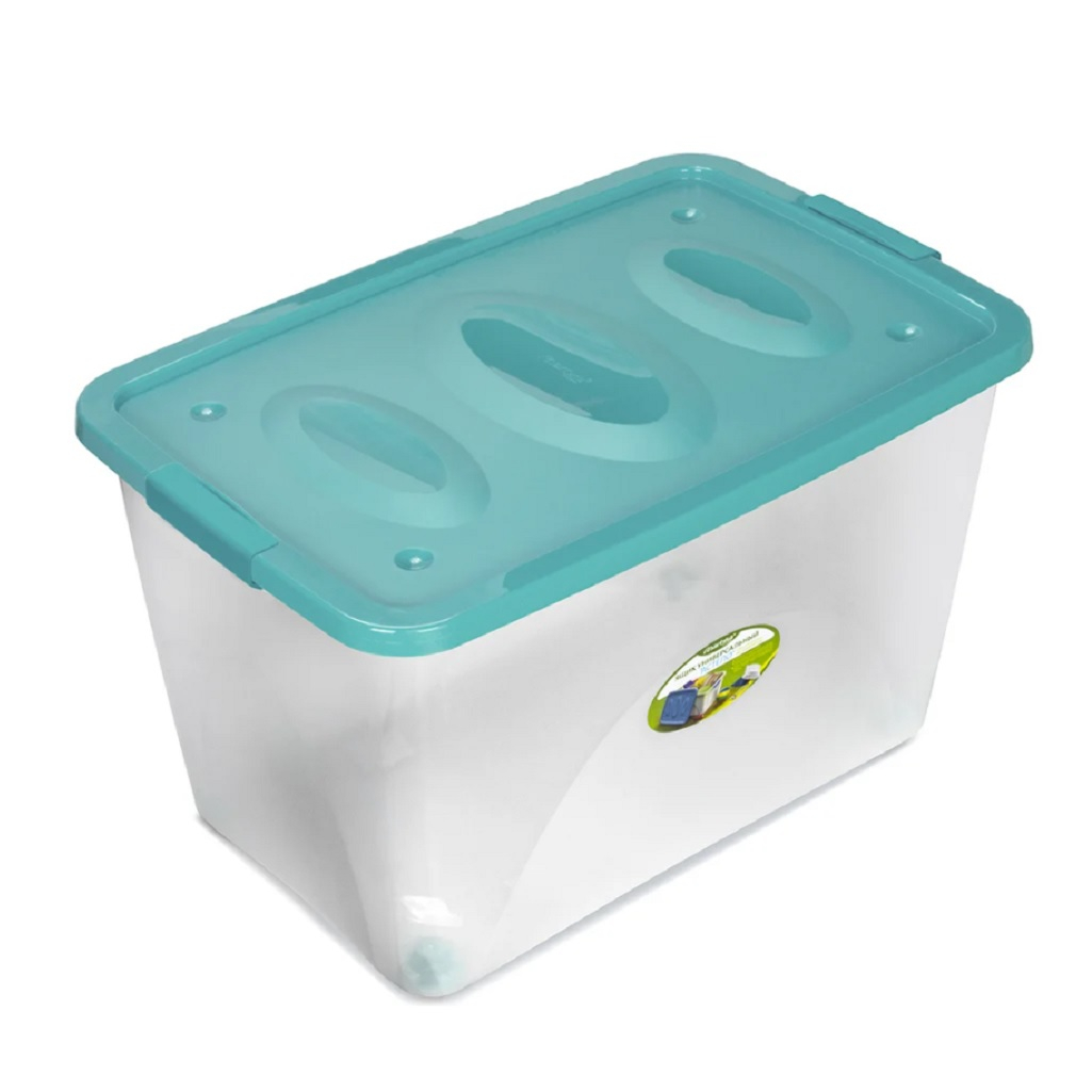 Ящик универсальный Martika Астело 600х400х360 мм на колёсах, бирюзовый