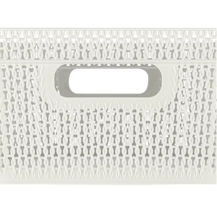 Корзина Keeplex Ajur, с крышкой, 380x270x143 мм, белое облако