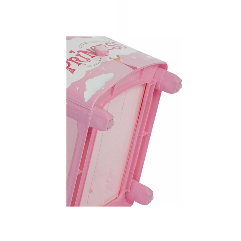 Комод Эльфпласт Замок пластиковый 4-х секционный с рисунком