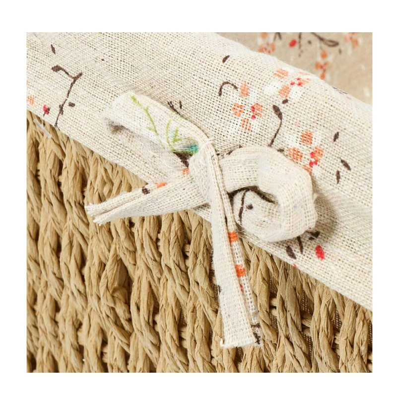 Корзина плетеная Y4-7679 прямоугольная, бежевая 20х13х9 см