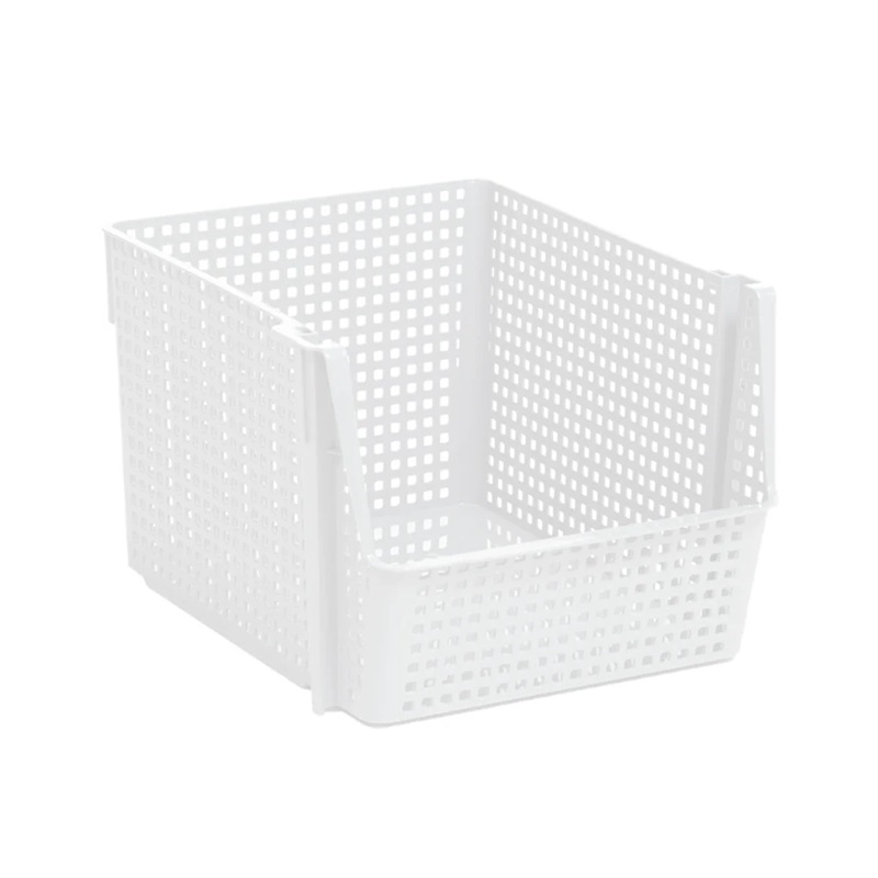 Корзина для хранения Violet Лофт штабелируемая белая 10 л